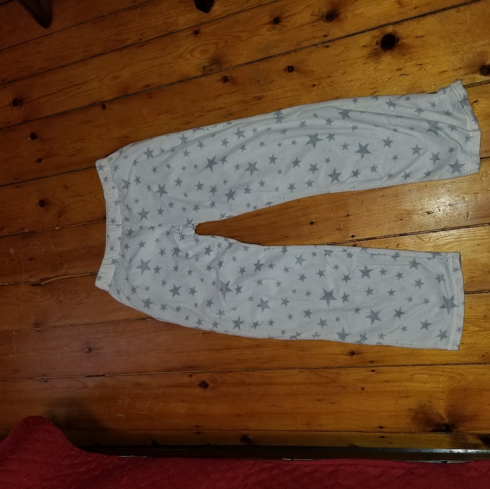 White star fleece pajama pants size medium